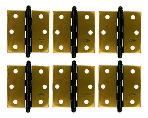 6 Un Dobradiça Flo Pino Bola 3 X 3cm Porta Janela + Parafuso