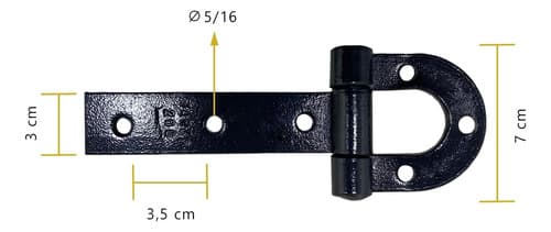 4und Dobradiça De Porteira Ferradura Forjada 200mm Tarza