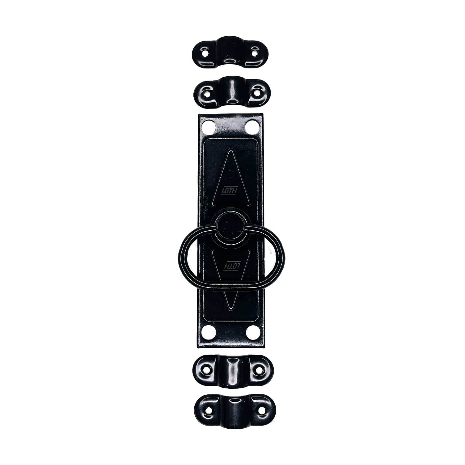 Cremona Retangular Preta Para Janela 12 Cm Loth