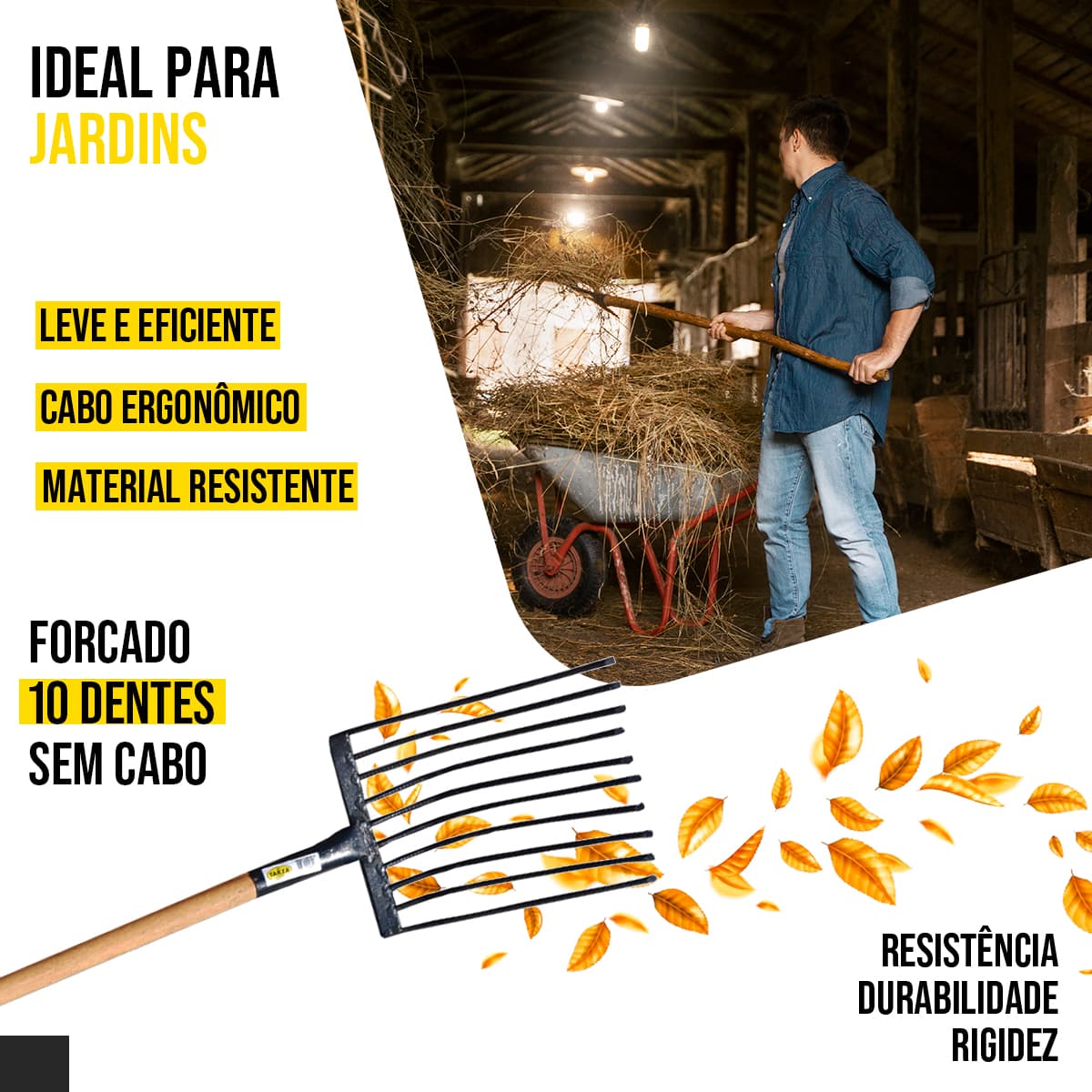 FORCADO 10 DENTES COM CABO