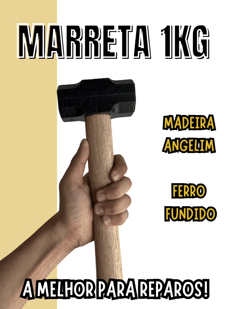 Marreta 1kg Com Cabo TENACE