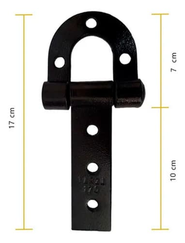 24un Dobradiça Ferradura 170mm Forjada Tarza