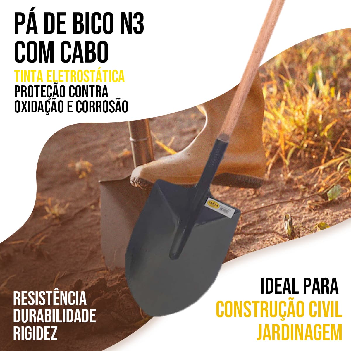 Pá De Bico Forjada Nº3 Tarza Com Cabo RETO