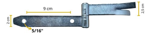 Par De Dobradiça Estreita P Chumbar 6 Polegadas Zincada