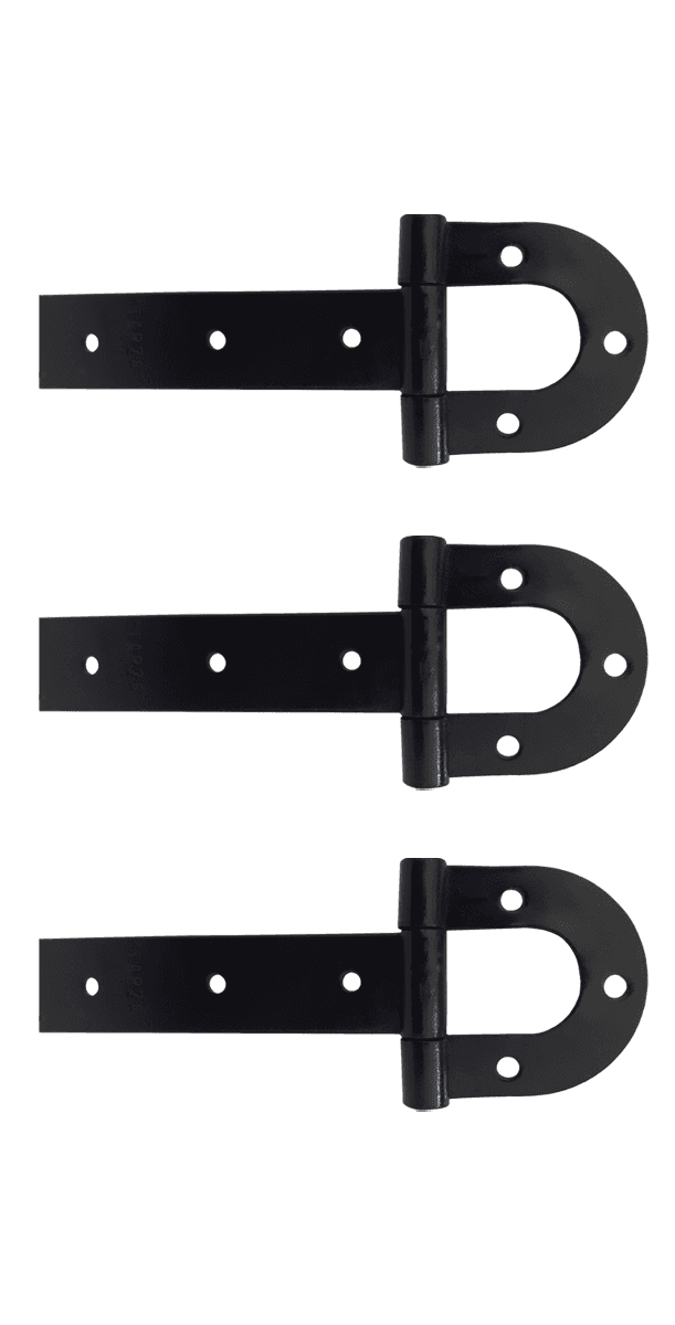 Dobradiças De Porteira Ferradura Forjadas Tarza 300mm 3 Un
