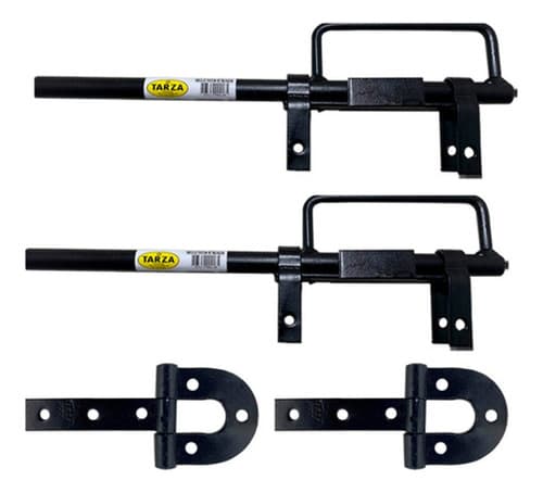 2 Un Dobradiça 220 Mm + 2 Un Tranca Metralhadora Tarza