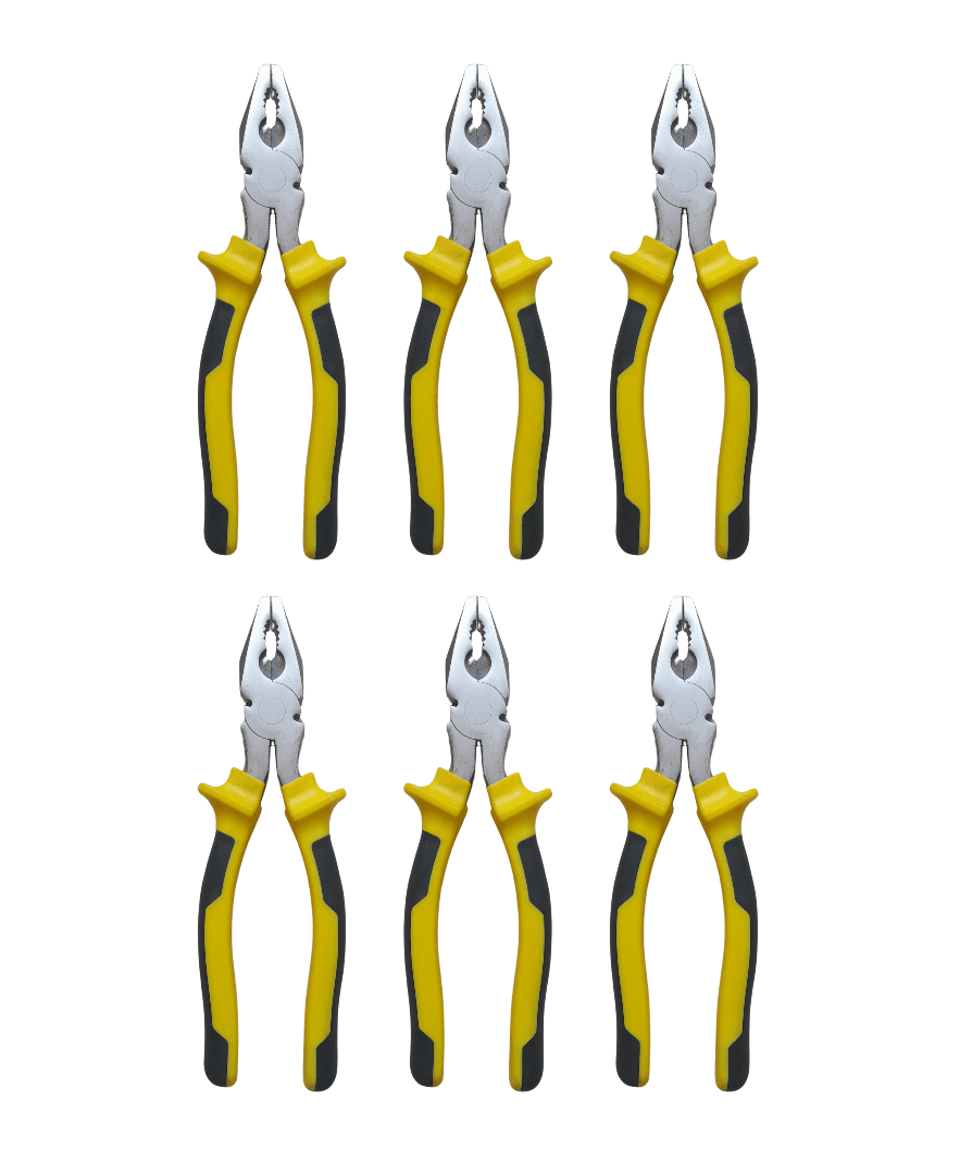 Alicate Universal 8" Pol Cabo Emborrachado Profissional 6 Un