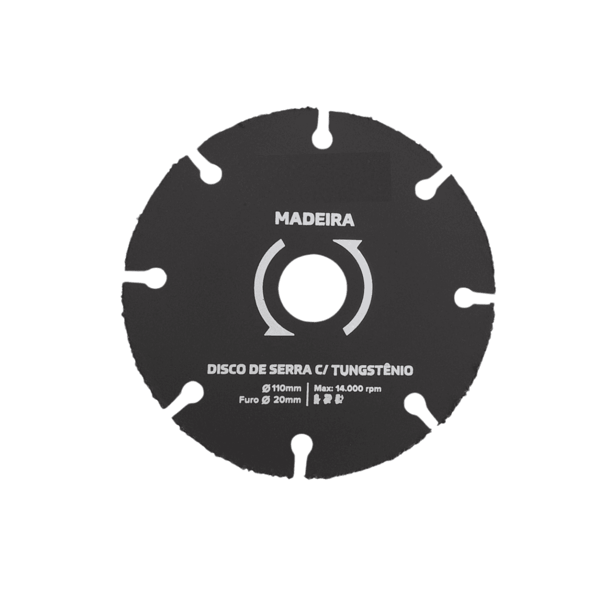 Disco de Corte Tungstenio Para Madeira 110 x 20mm