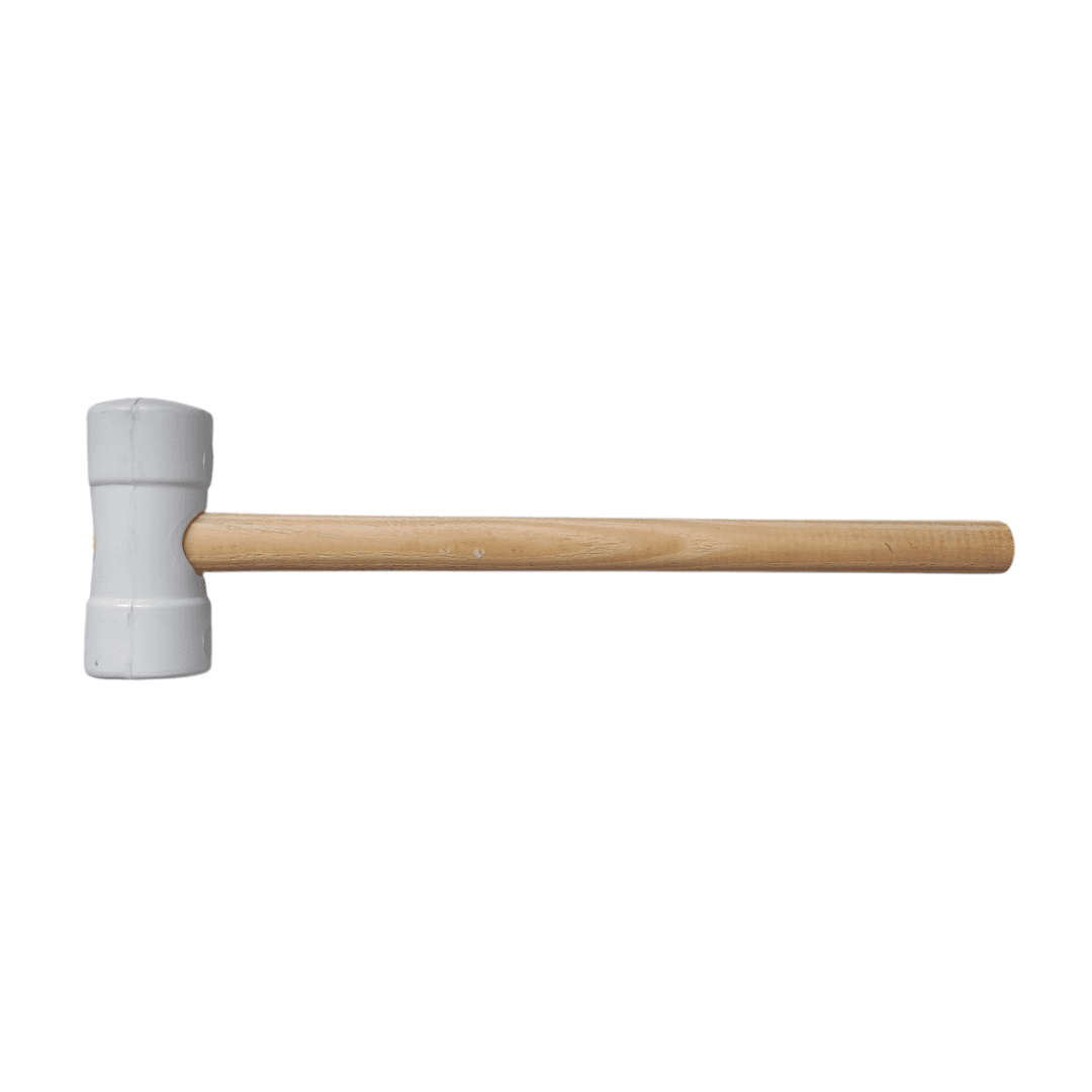Martelo De Borracha 150g 40mm Branco Para Azulejista