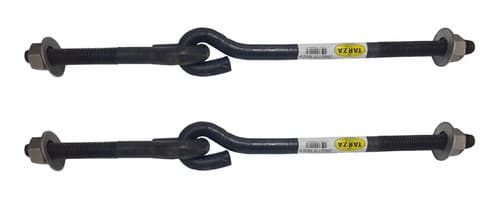 Par De Dobradiças Para Porteira Parafuso 3/4 Forjada Tarza