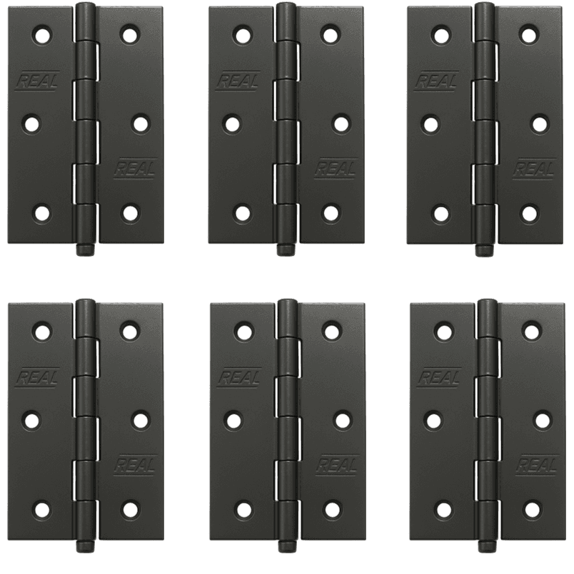 6 Un Dobradiça 3"X2.0 Pino Solto Fosca Real + Parafusos