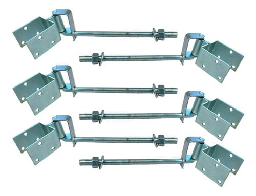 6 Dobradiça Boca Lobo Central 85mm Galvanizado De Porteira