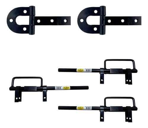 3un Tranca Metralhadora 2un Dobradiça Ferradura 220mm