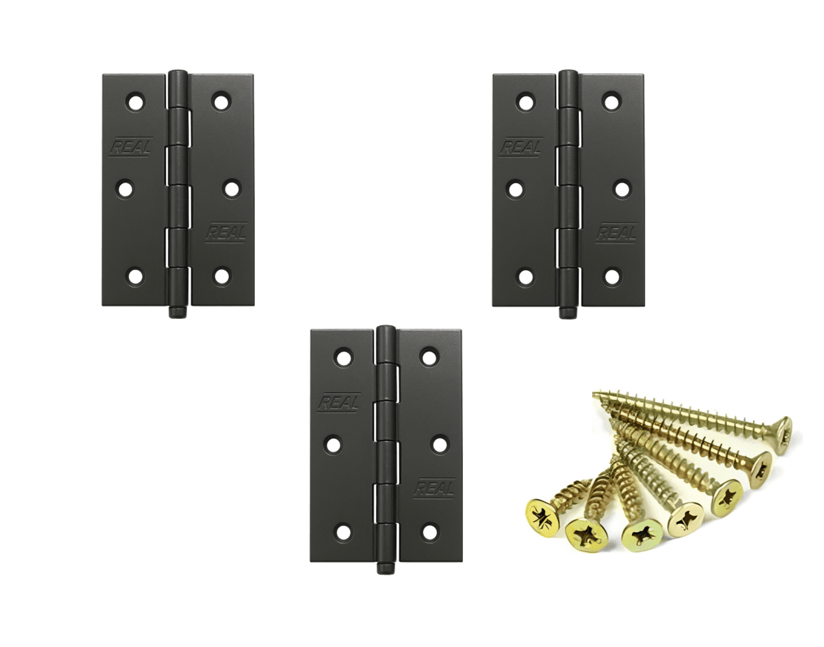 3 Un Dobradiça 3"X2.0 Pino Solto Fosca Real + Parafusos
