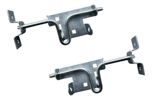 02 Un Ferrolho Reversível Galvanizado P/ Porteiras E Portões Cinza-escuro