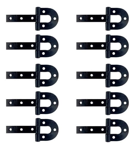 10 Un Dobradiça Ferradura 220mm Para Porteira Tarza