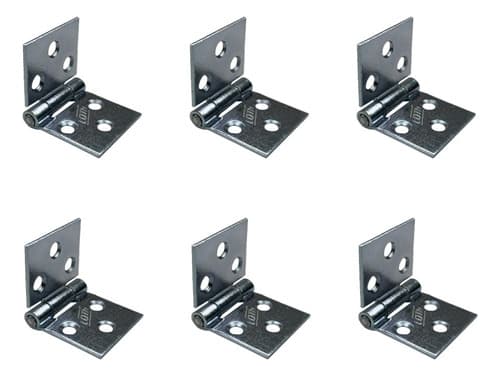 6 Un Dobradiça Quadrada Para Baú 1'' 2,5cm Loth Galvanizada